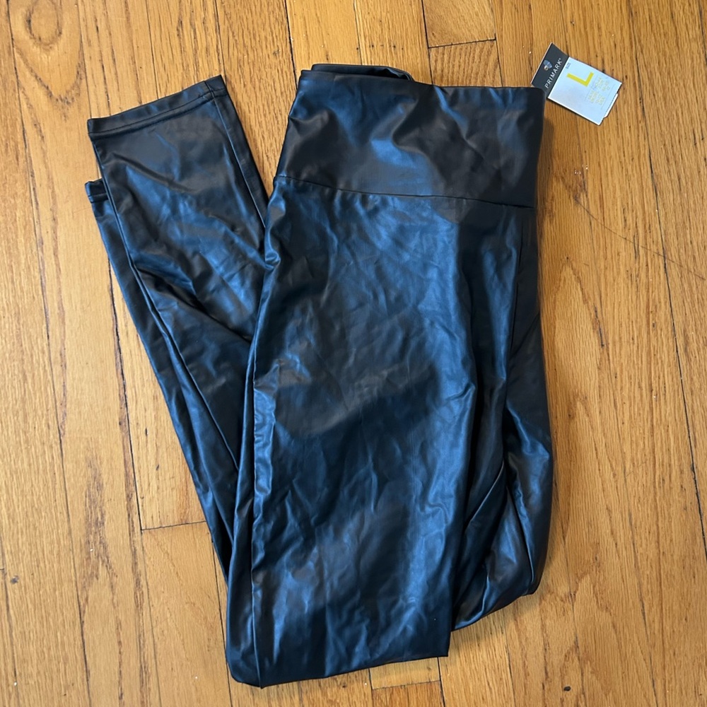 Primark Black Faux Leather Leggings